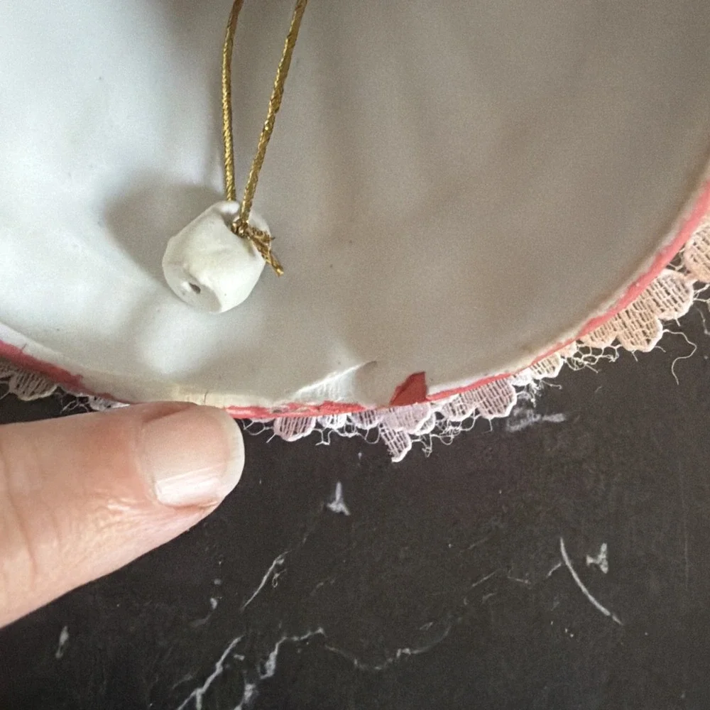 Antique Victorian Style Porcelain Bell Figurine -Bridesmaid - Garden Party